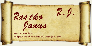 Rastko Janus vizit kartica